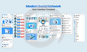 Modern Social Network Facebook User Interface Template