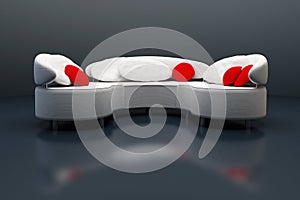 Modern sofa 3D rendering