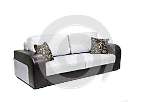 Modern sofa isolated on white