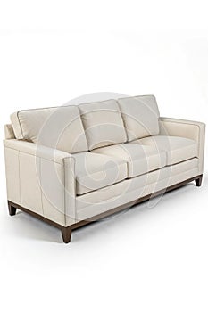 Modern sofa isolated on white background. Front view