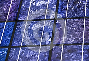 Modern solar cell close-up