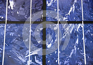 Modern solar cell close-up