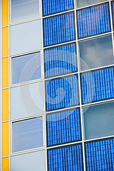 Modern solar cell at a facade