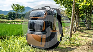 Modern Solar-Powered Backpack for Outdoor Activities and Travel Adventures