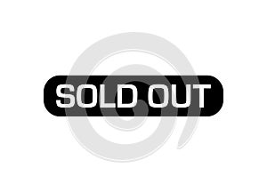 Modern Sold out stamp vector illustration, Sold out black design