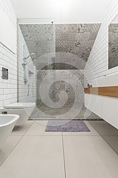 Modern spacious bathroom design