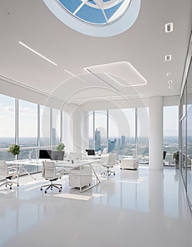 Modern Spacious Office with City View