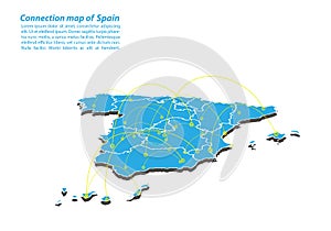 Modern of spain Map connections network design, Best Internet Concept of spain map business from concepts series