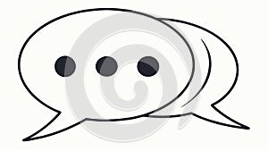 Modern Speech Bubble with Ellipses, Communication and Chat Icon, vector design Generative AI