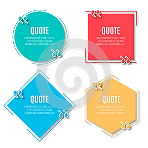 modern speech bubbles quotes design illustration