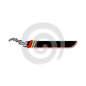 Modern Speed Race Flag Banner Background Logo