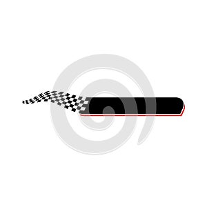 Modern Speed Race Flag Banner Background Logo