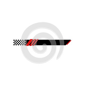 Modern Speed Race Flag Banner Background Logo