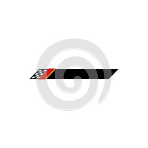 Modern Speed Race Flag Banner Background Logo