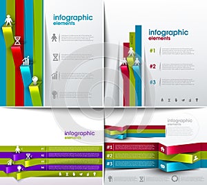 Modern spiral infographics options banner