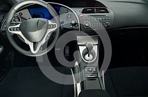 Modern sport car interior