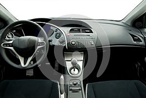 Modern sport car interior