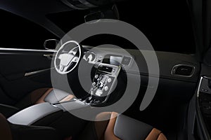 Modern sport car interior