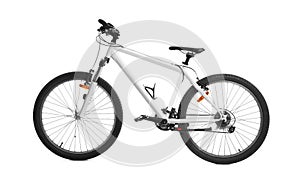 Modern sport mountain bike on white background