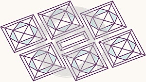 Modern Square Geometric Pattern, Abstract and Architectural Design, vector design Generative AI