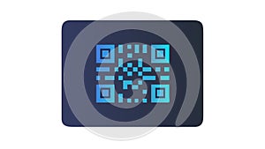 Modern Square QR Code Icon, vector design Generative AI