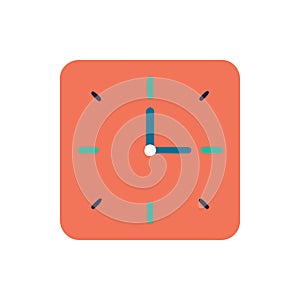 Modern Square Wall Clock Icon