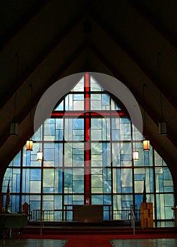 Modern stained glass window