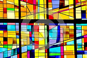 Modern stained glass window