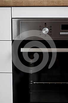 Modern stainless kitchen oven photo