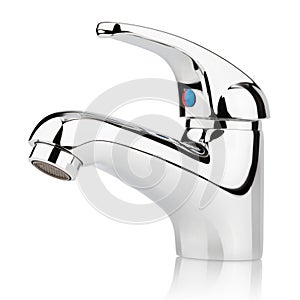 Modern stainless steel tap photo