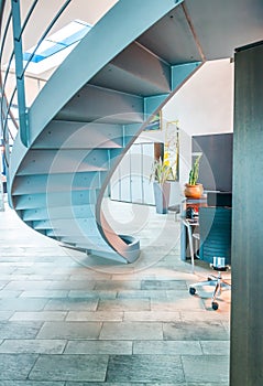 Modern staircase in contemporary office