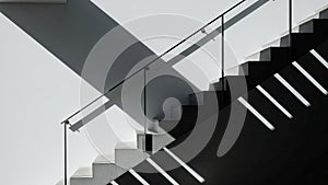 Shadows on the white wall creating an interplay of light and dark