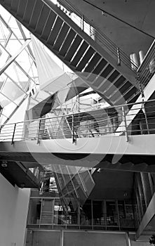 Modern stairs inside the building