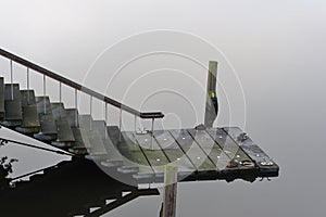Modern stairs in water