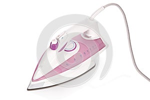 Modern steam flat iron isolated