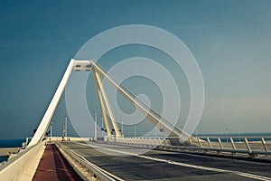 Modern steel bridge â€“ horizontal view