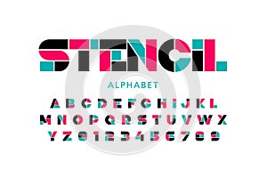 Modern Stencil font