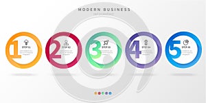 modern step business infographic with numbers vector illustration