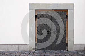 Modern stilized iron door