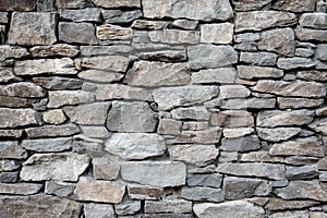 Modern stone facade rock wall