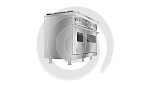 Modern stove. Isolated on white background.3d illustration.