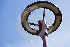 Modern street lamp on Campus with led lighting