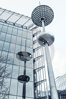 Modern street lamp in London