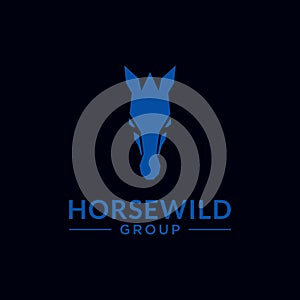 Modern and strong horse head logo