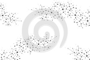 Modern Structure Molecule DNA. Atom. Molecule and communication background for medicine, science, technology, chemistry