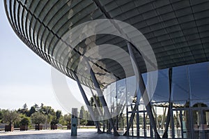 Modern structure in a urban park