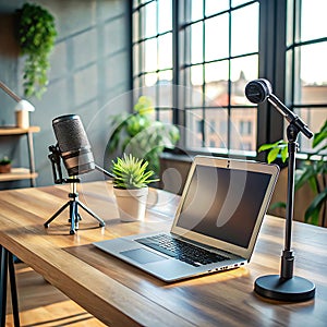 Stylish Studio Desk for Content Creation