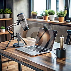 Stylish Studio Desk for Content Creation