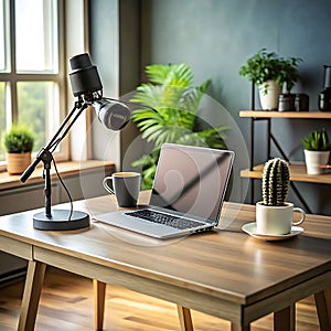Stylish Studio Desk for Content Creation