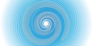 Modern Style Abstract Light Blue Background With Spiralling Centered Lines - 3D Vector Texture, Illustration, Design Template